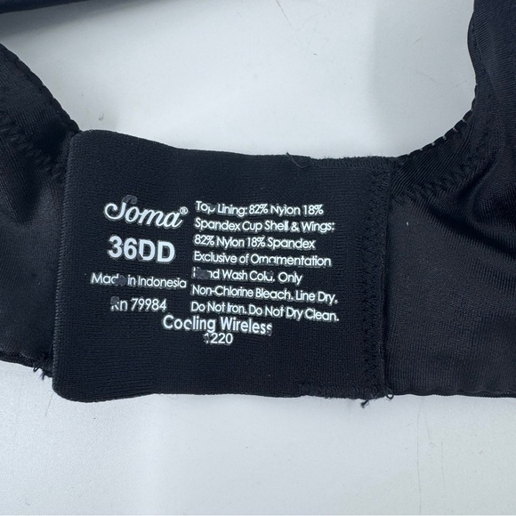 Soma Elegant Black Wireless Bra - Picture 6 of 7